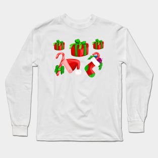 Christmas icons Long Sleeve T-Shirt